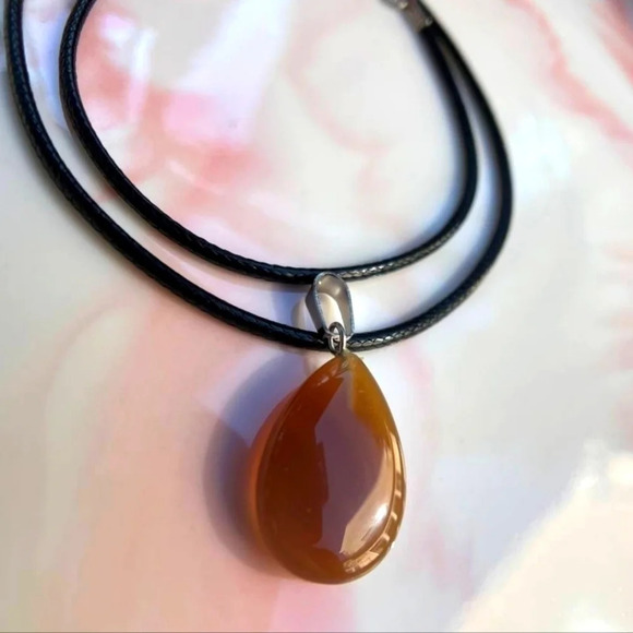 Natural Stone Pendant Necklace - Picture 2 of 2